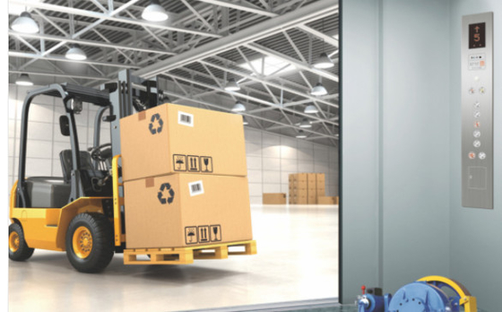 0,25m / s Thang máy chở hàng 2000kg Thang máy VVVF Dẫn động thủy lực