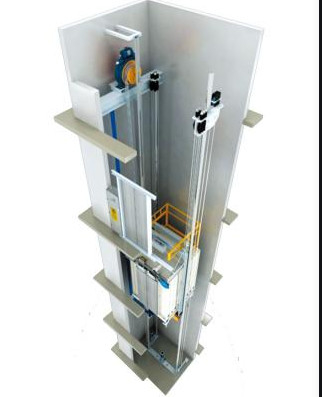 Màn hình 7 inch MRL Thang máy 4 người Thang máy 400KG MRL