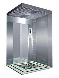 Thang máy chở hàng nhà máy 30kw màu bạc có bảo vệ quá tải Công suất 3000kg