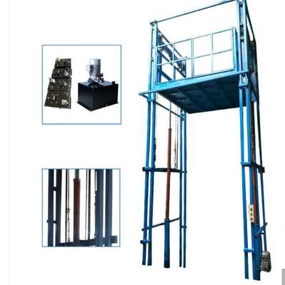 Thang máy vận chuyển hàng hóa thương mại 8 tấn 4 tầng Thang máy thủy lực 1200KG