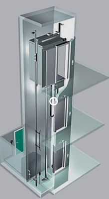 Máy móc Thang máy thủy lực MRL không phòng máy VVVF Drive 1000KG