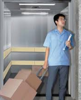 4000KG 2m / s Thang máy chở hàng ngoài trời Phòng máy VVVF Inveter